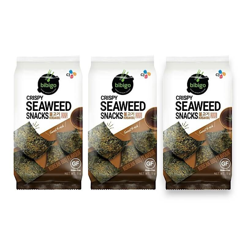 Crispy Roasted Seaweed Snack BBQ Flavor 5gx3 - Bibigo