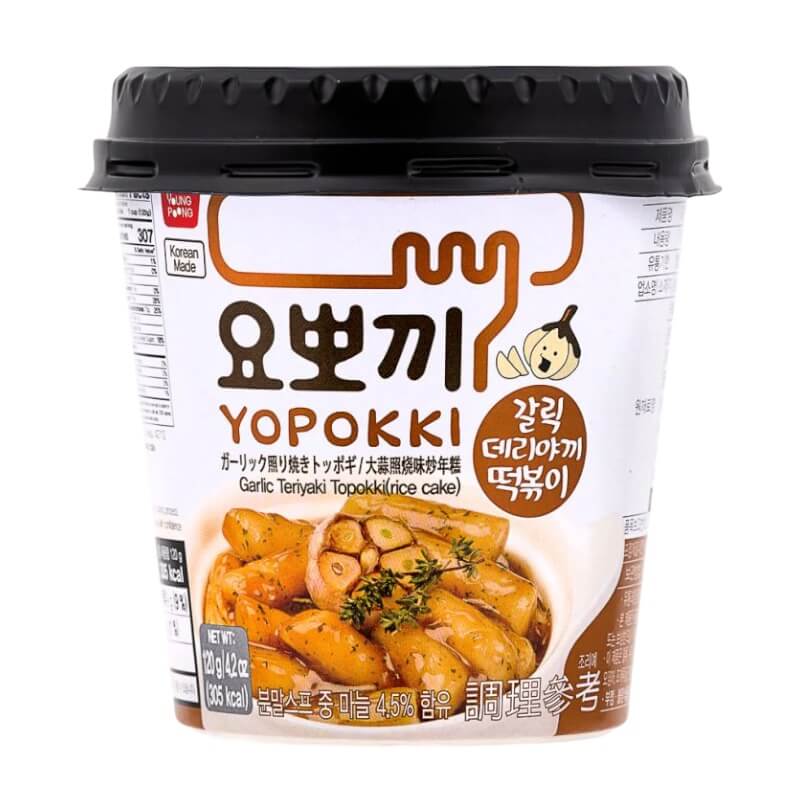 Garlic Teriyaki Tteokbokki Korean Rice Cake Cup 120g - Yopokki