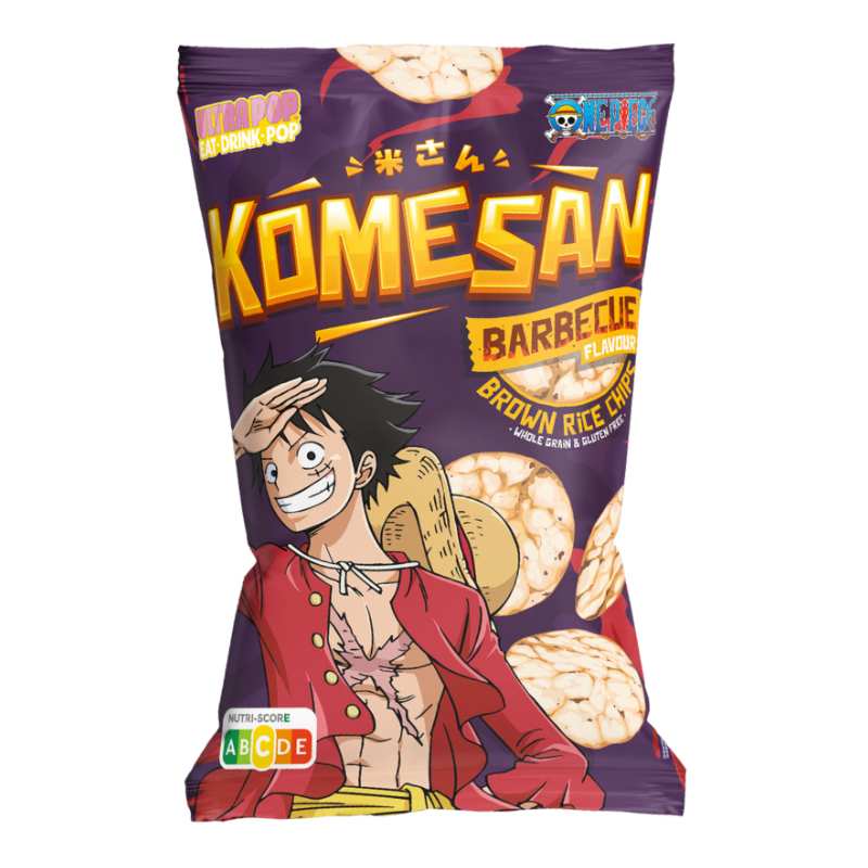 Naruto Komesan Rice Chips Barbeque Luffy 60g