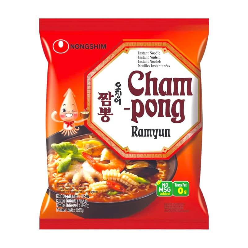 Nongshim Champong Ramyun Instant Seafood Ramen Noodle 124g