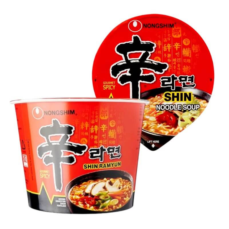 Nongshim - Shin Ramyun Noodle Cup - Noodle Cups - Plateau (12 x 816 gr) –  K-Ramen - Love For Noodles