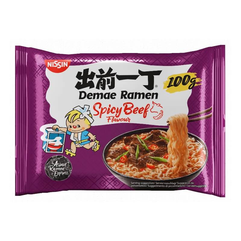 Nissin Demae Ramen Noodle Spicy Beef 100g