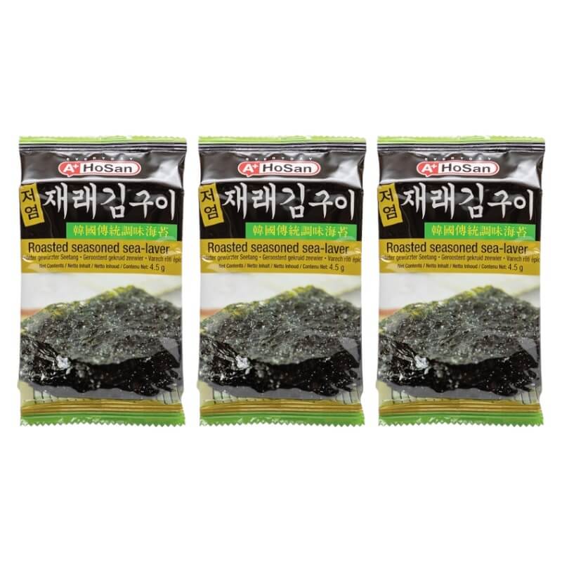 HOSAN ROASTED SEAWEED - ALGHE NORI SECCHE (5 fogli) 50x11g - Global Trading  srl