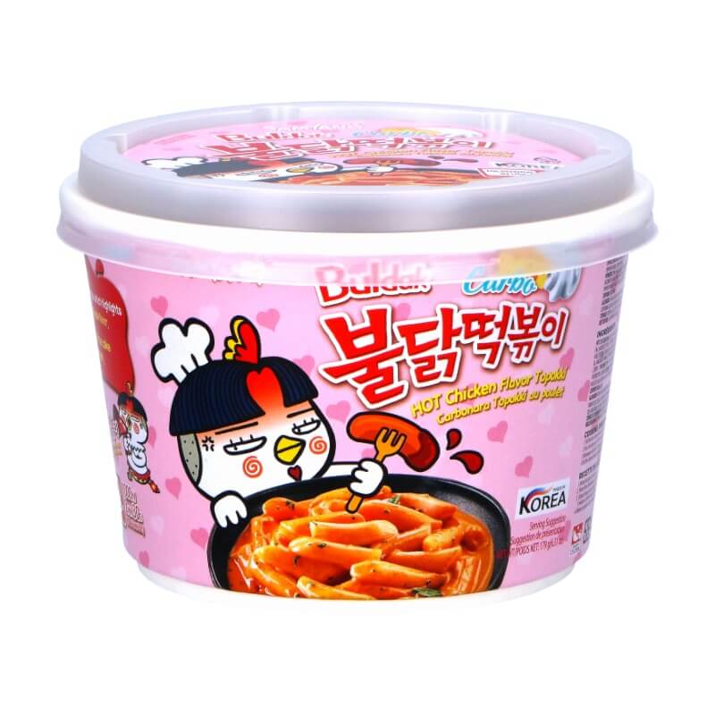 Carbonara Hot Chicken Tteokbokki Rice Cake Bowl - Samyang Buldak