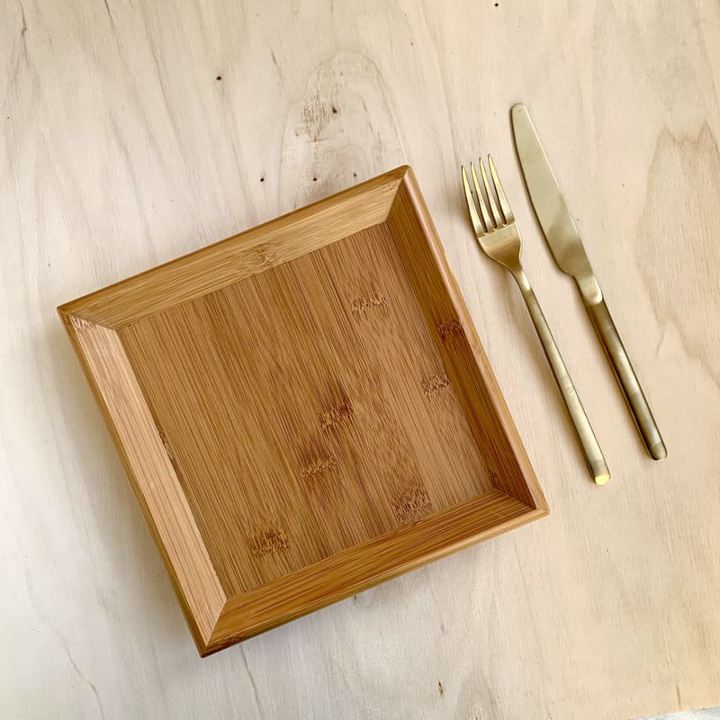 Handmade Square Bamboo Tray For Sushi