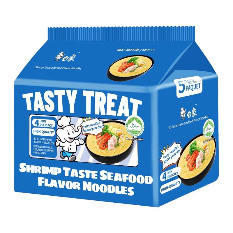 白象味鲜美鲜虾海鲜面五连包