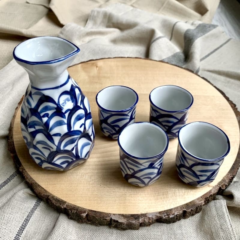 Sake Set Blue Wave