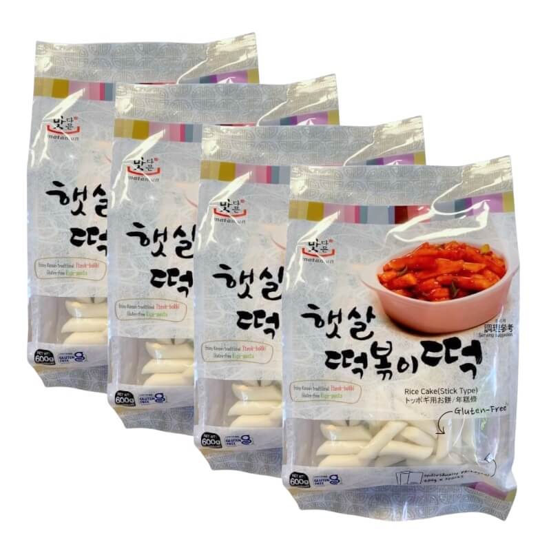 Rice Cake Sticks for Tteokbokki 600g x 4 Multipack - Matamun