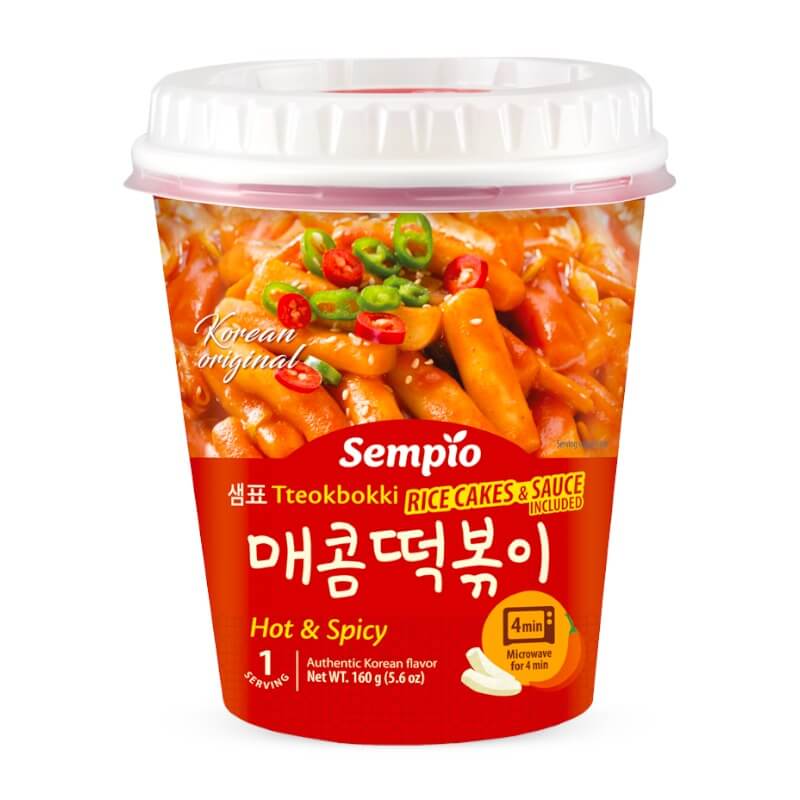 Sempio Tteokbokki Rice Cake Cup Hot & Spicy 160g