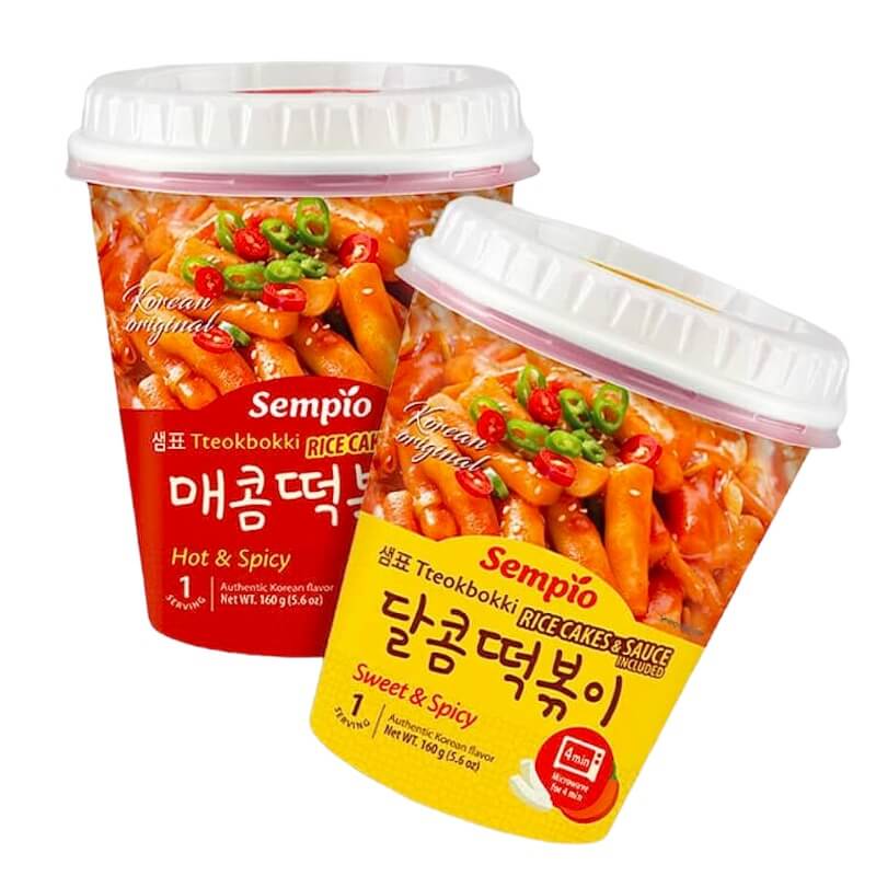 Sempio Tteokbokki Rice Cake Cup Hot & Spicy 160g