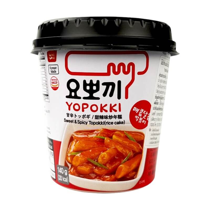 Tteokbokki Rice Cake Cup Sweet & Spicy 140g - Yopokki