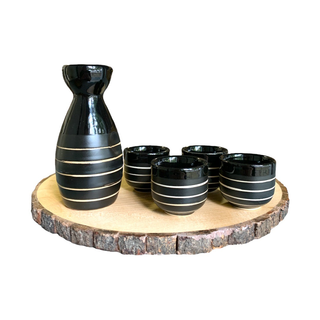 Sake Set Black