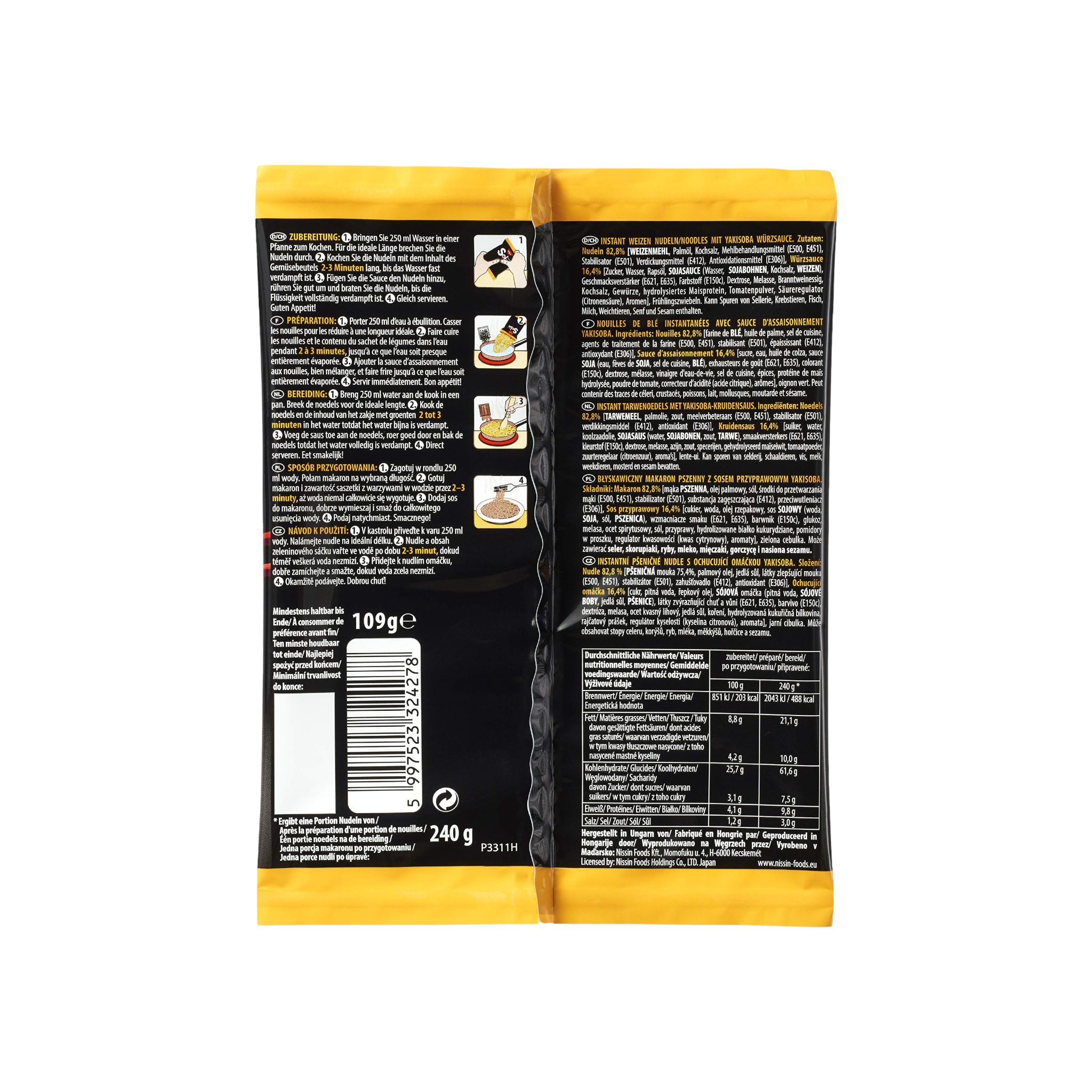 Soba Noodle Classic Wok Style 109g - Nissin