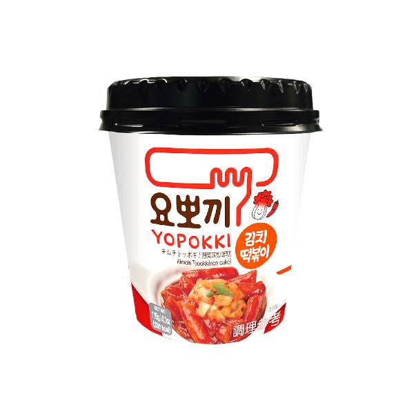 Tteokbokki Kimchi Korean Rice Cake Cup 115g - Yopokki