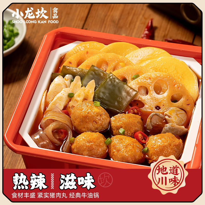 Self-heating Mala Hot Pot with Meatballs 408g - Shoo Loong Kan
