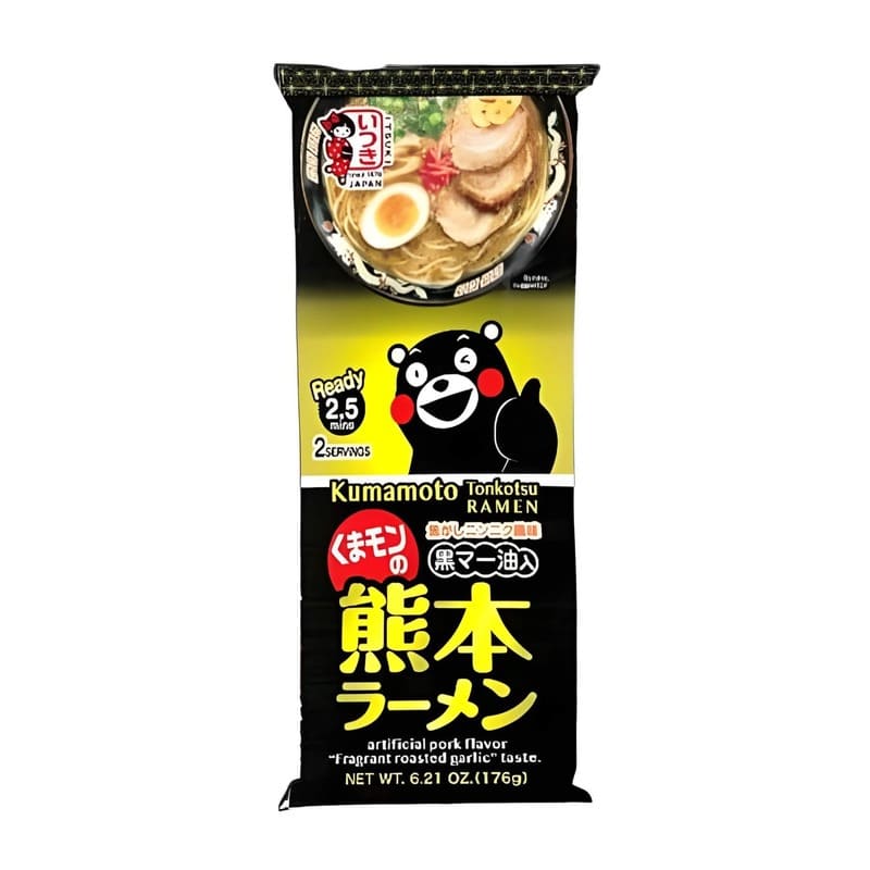 Black Garlic Tonkotsu Ramen Kumamon Kumamoto Limited Edition 176g - Itsuki