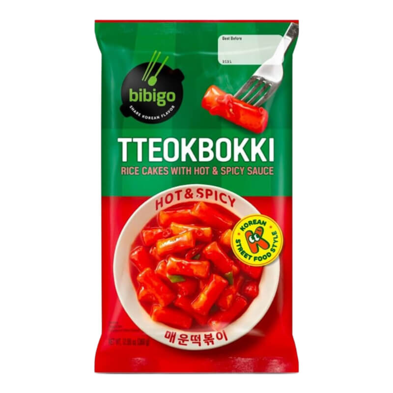 Bibigo Tteokbokki Rice Cake Pouch Hot Spicy 360g