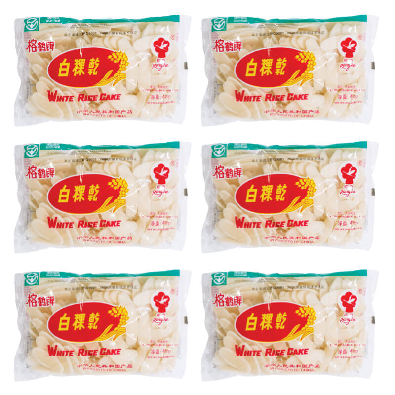 Chinese Dried Rice Cakes Multipacks 400gx6 - Rong He