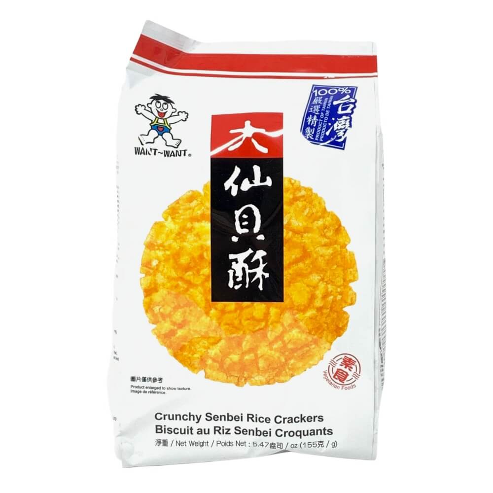 Soy Sauce Senbei Rice Cracker 155g - Want Want