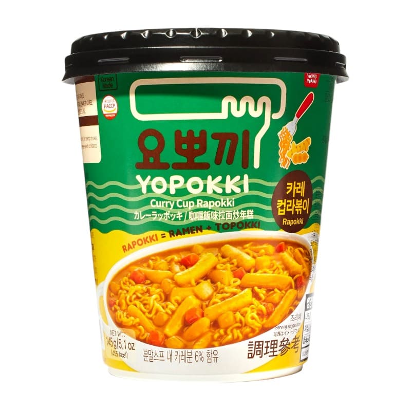 Curry Cup Rapokki Tteokbokki & Ramen 145g - Yopokki