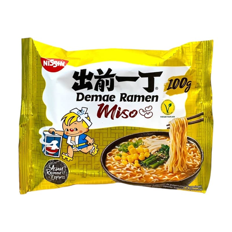 Demae Ramen Vegetarian Miso Instant Noodle Soup 100g - Nissin