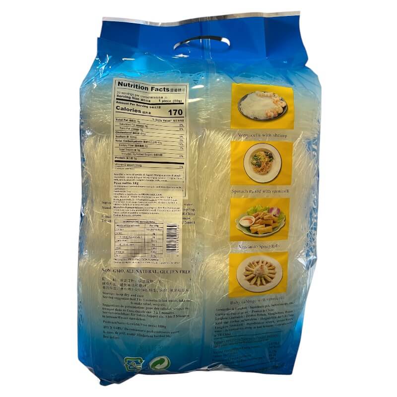 Gluten Free Lungkow Vermicelli Glass Noodles 44% Mung Bean 1kg