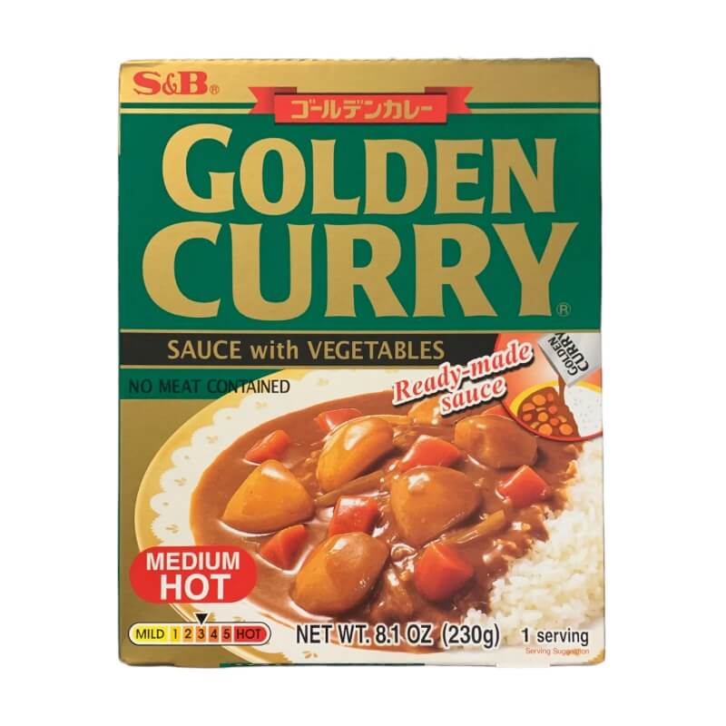 Golden Curry Giapponese con Verdure Medio Piccante 230g