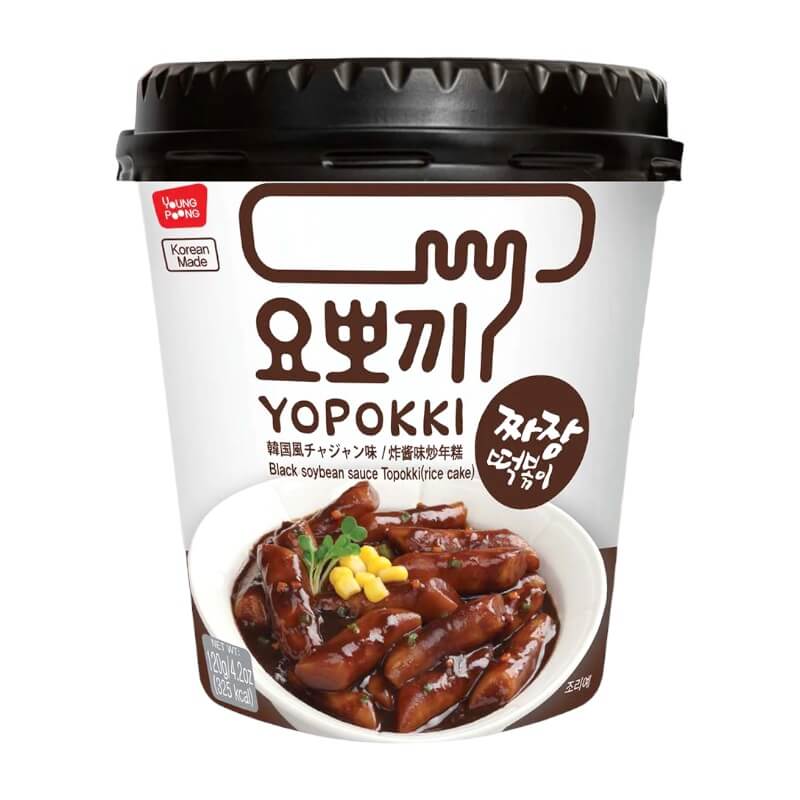 Jjajang Tteokbokki Rice Cakes Cup 120g - Yopokki