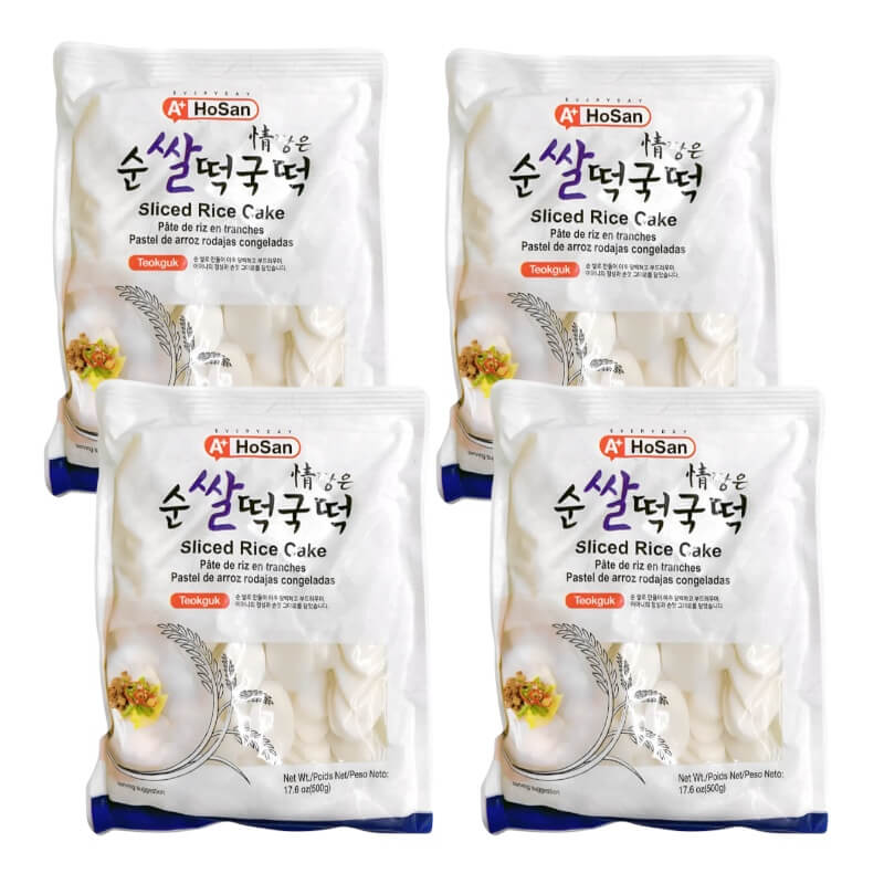 Korean Tteok Rice Cake Sliced Multipacks 500gx4