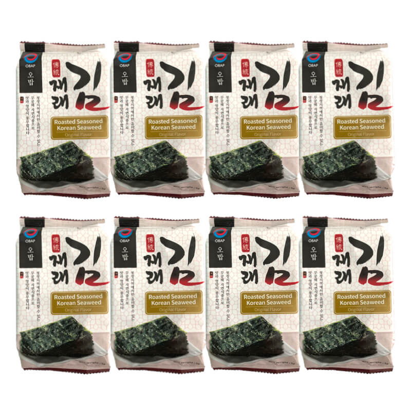 Obap Roasted Seaweed Snack 5gx8