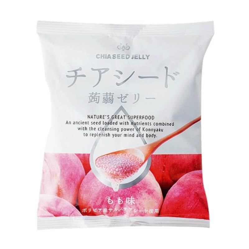 Konjac Peach Jelly with Chia Seeds 165g