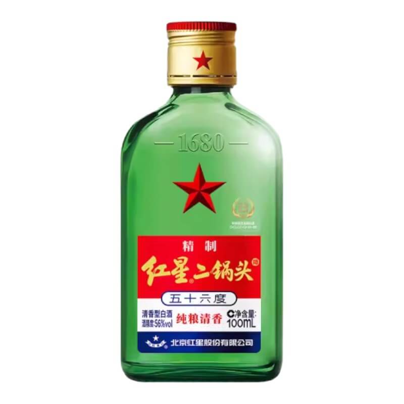 Red Star Erguotou Chinese Baijiu Liquor 100ml