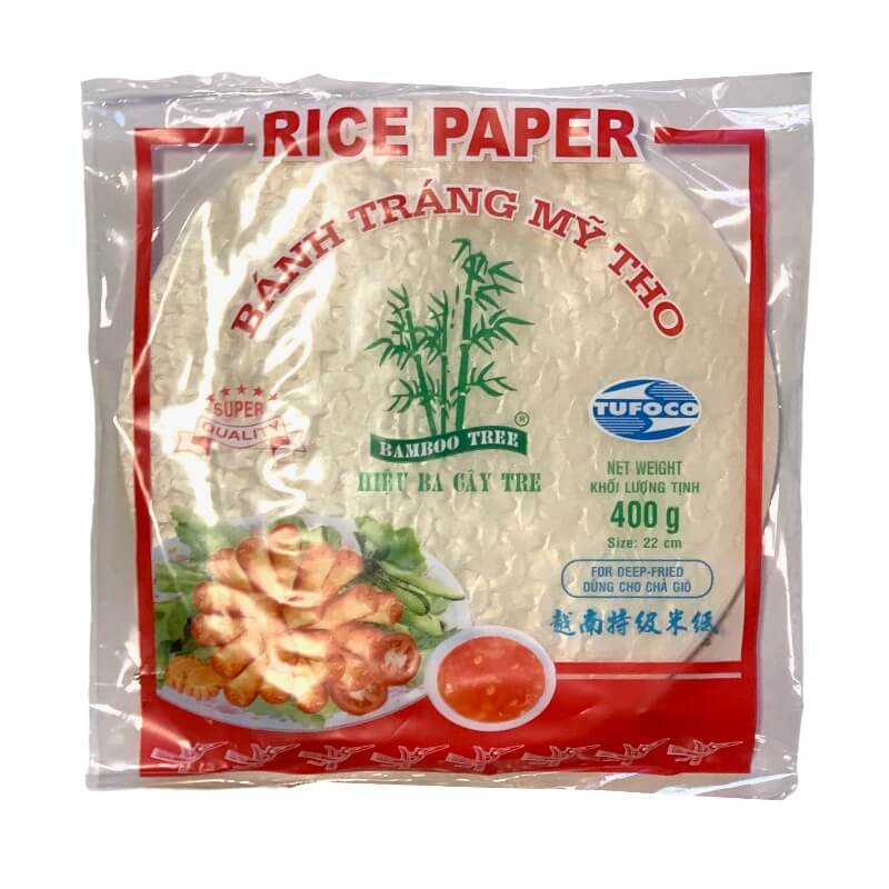 Rice Paper 22cm for Fried Spring Rolls 400g - Bamboo Tree