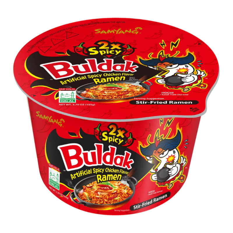 Samyang Buldak Hot Chicken 2X Spicy Noodles Bowl 105g