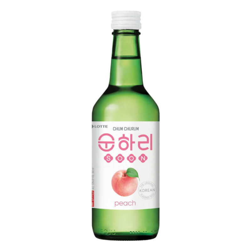 Soju Peach Korean Liquor 360ml 12% - Chum Churum