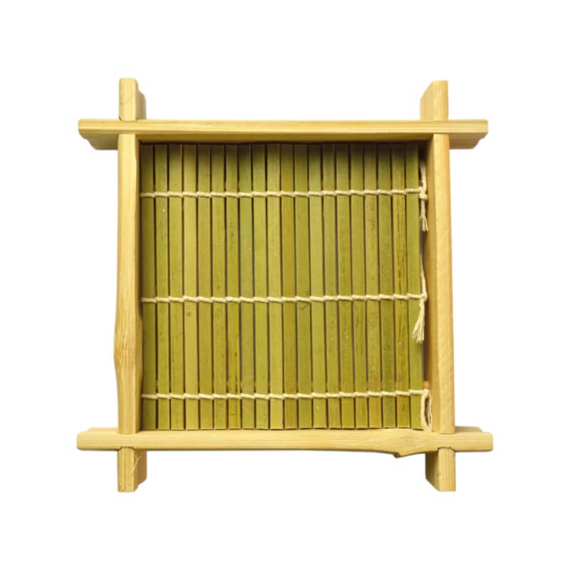 竹制方形寿司荞麦面盘子