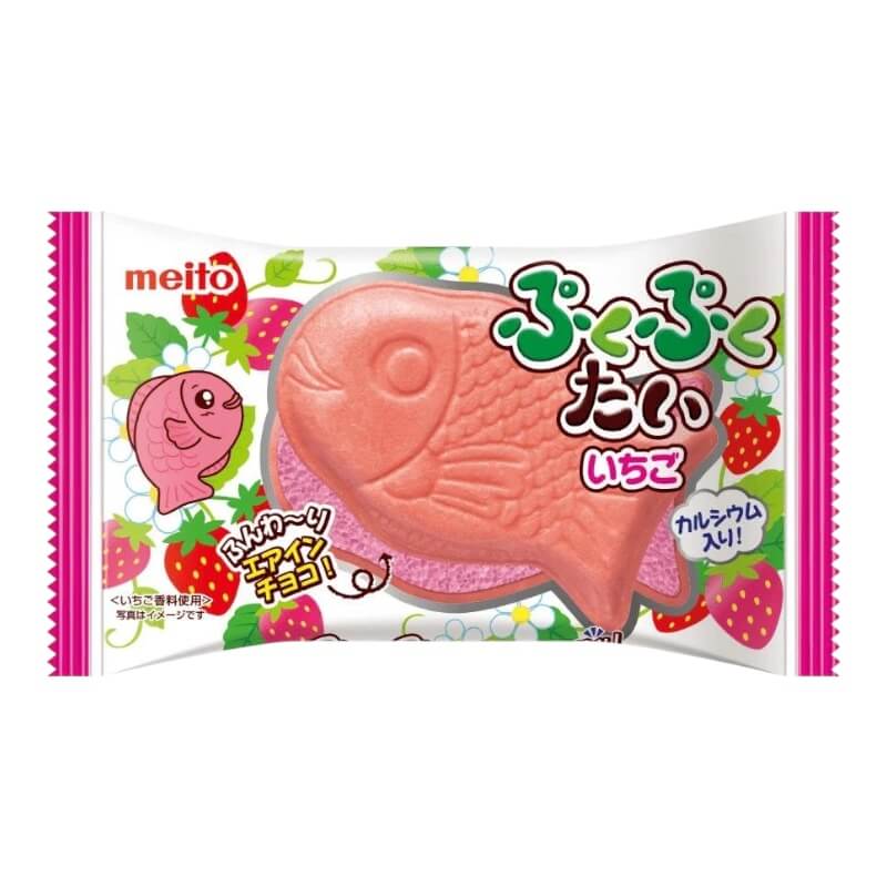 Strawberry Taiyaki Japanese Fish Shape Biscuit - Meito