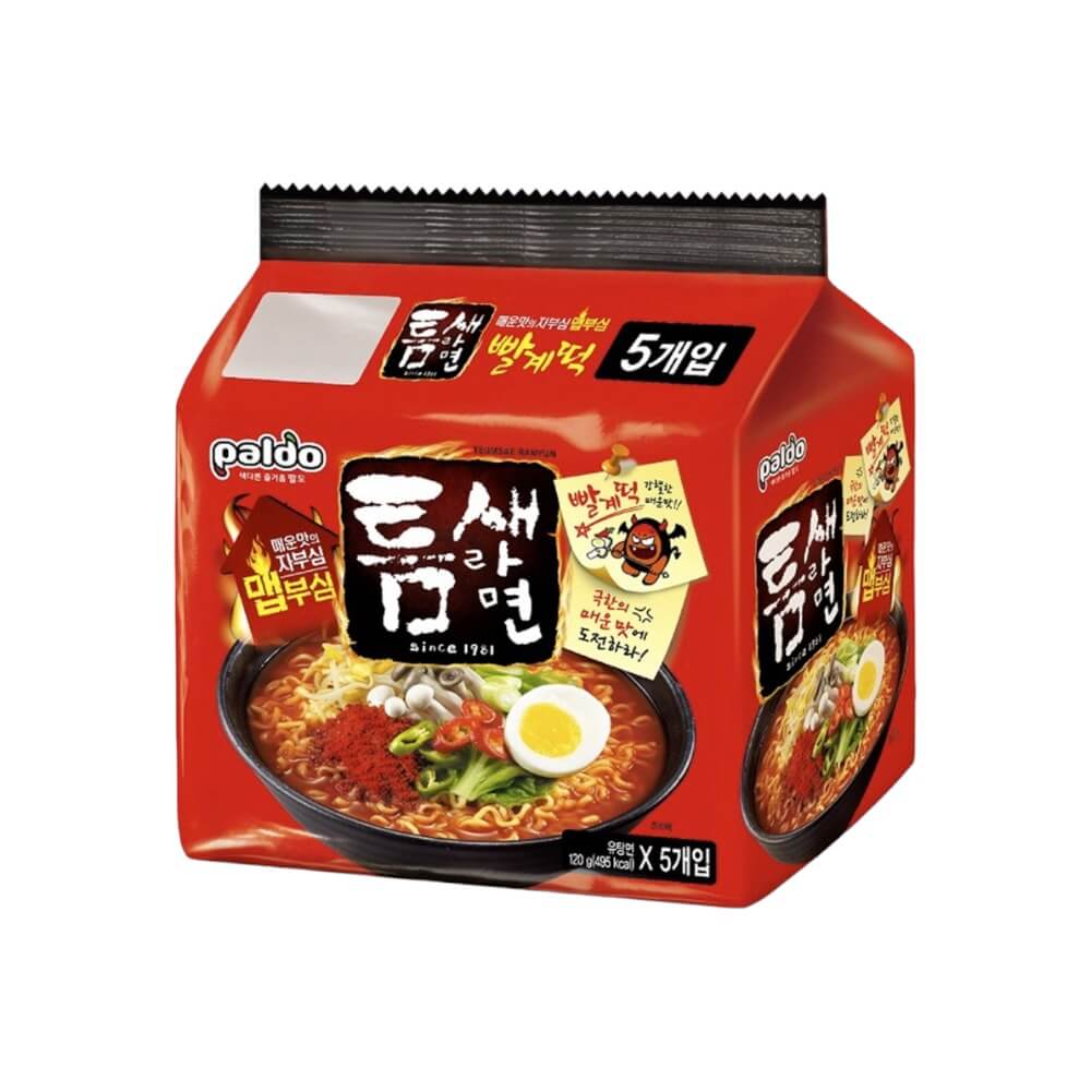 Teumsae Ramyun Noodles Hot & Spicy Multipack 120gx5