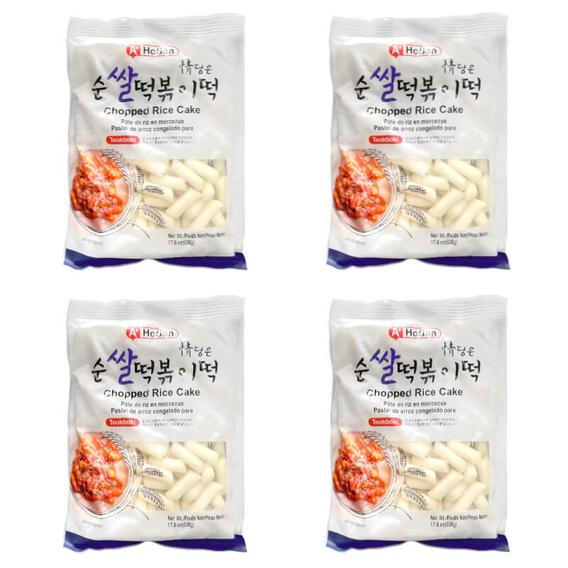 Tteokbokki Rice Cake Sticks 500gx4 Packs - Hosan A+