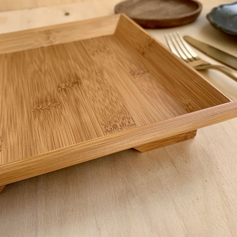 Handmade Square Bamboo Tray For Sushi