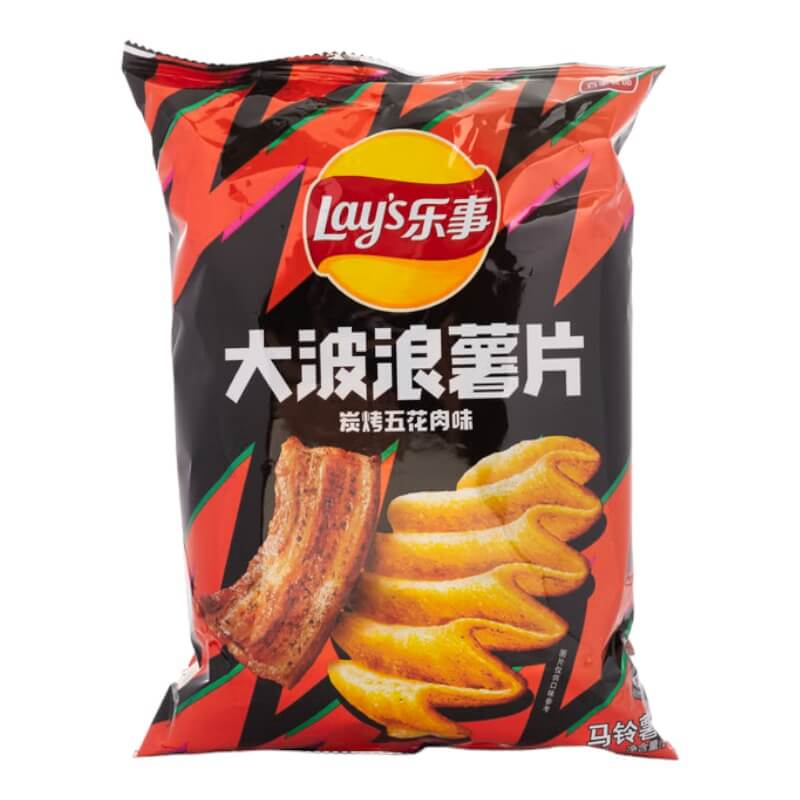 Wavy Potato Chips Roasted Bacon Flavor 40g - Lay's