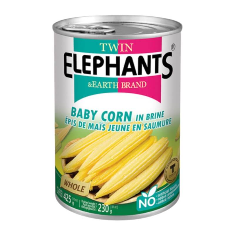 Young Baby Corn 425g - Twin Elephants