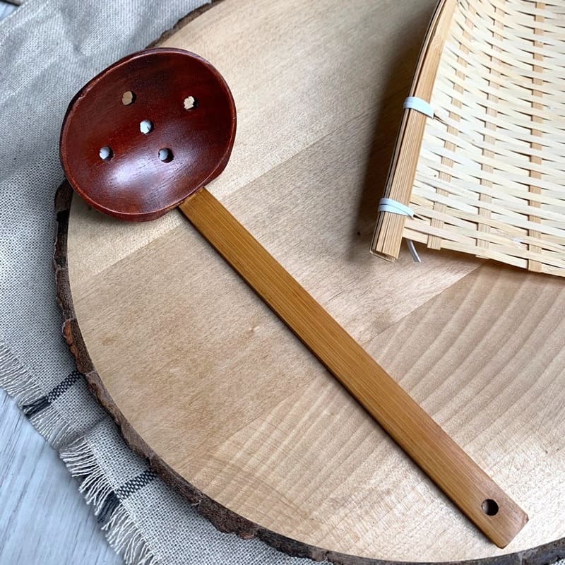 Slotted Wooden Ramen Spoon