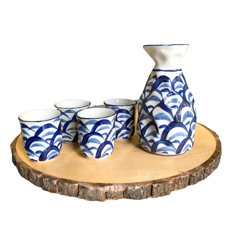 Sake Set Blue Wave