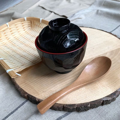 日本漆器味增汤碗