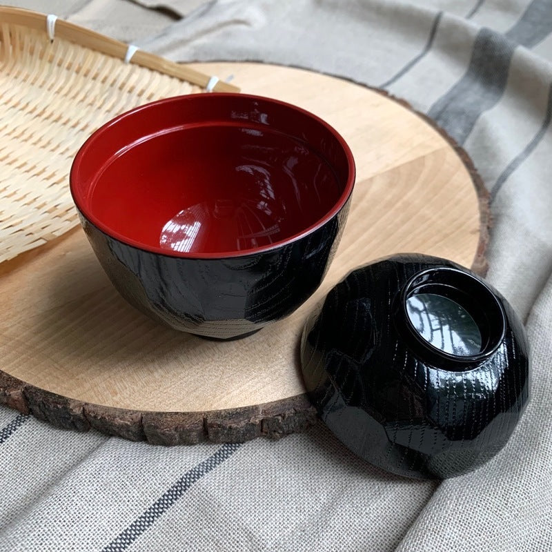 日本漆器味增汤碗