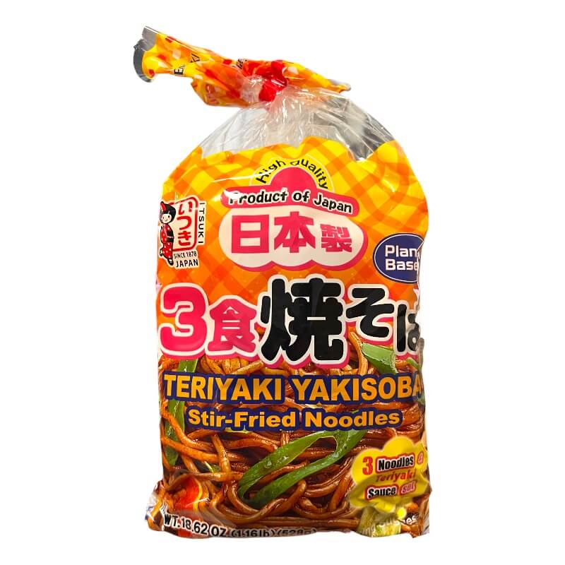 Itsuki YakiSoba Teriyaki Noodles 3 Servings 528g