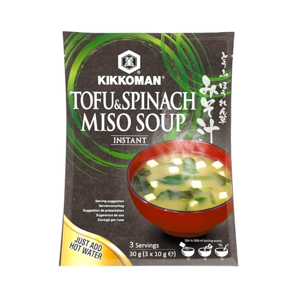 Tofu Spinach Miso Soup 3 Servings - Kikkoman