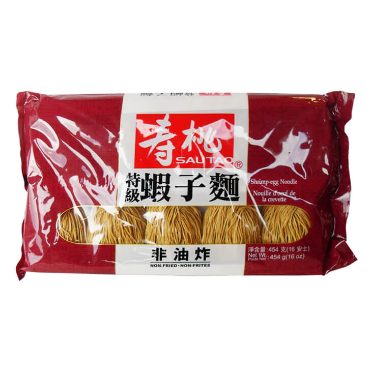 Sau Tao Ha Zi Mien Shrimp Egg Noodles Thin 454g