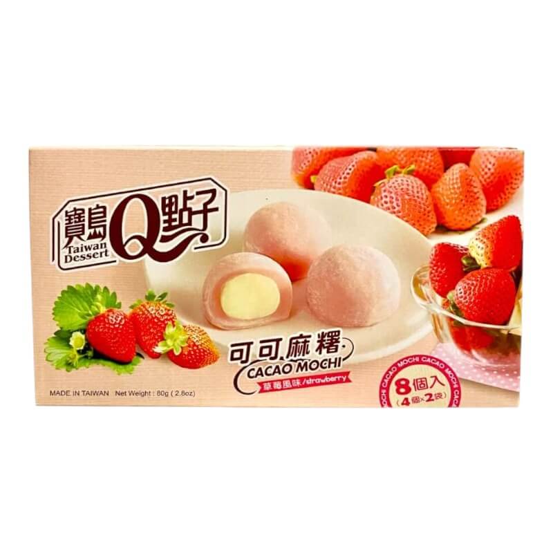 Cacao Strawberry Mochi 80g - Q Brand
